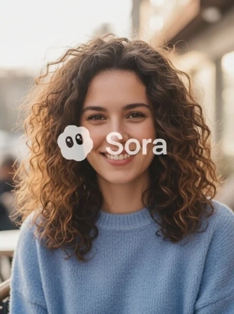 Example of Sora AI watermark on generated video